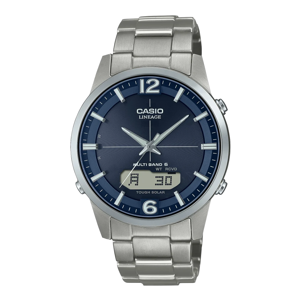 Casio Titan Edelstahl Funkuhr Serie LCW-M170 Funk-Solar Herren Armbanduhr