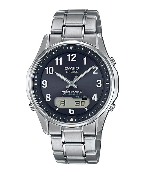 Casio Titan Edelstahl Funkuhr Serie LCW-M100 Funk-Solar Herren Armbanduhr