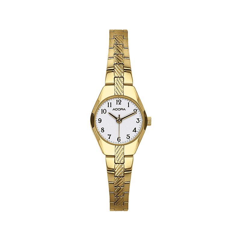 Adora Mini Damenuhr Vintage Edelstahl 19mm, wasserdicht, elegantes Design mit Mineralglas