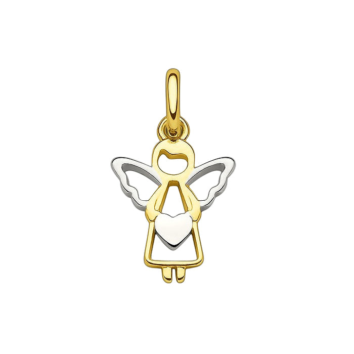 Liebevoller Begleiter Schutzengel 333er Gold modern minimalistisch Anhänger