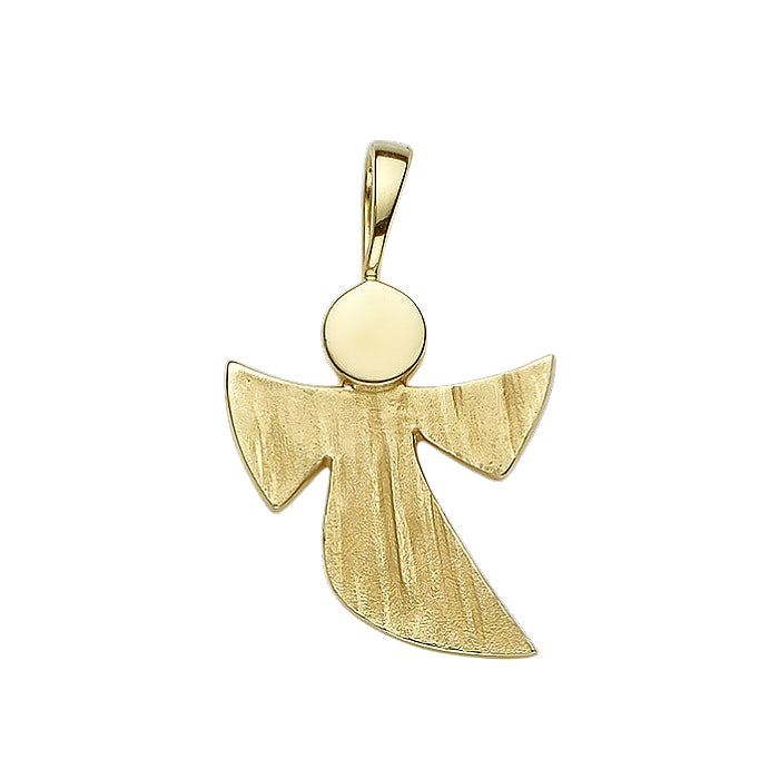 Mutmacher Schutzengel Anhänger 333er Gold Taufanhänger Kommunion Geschenk