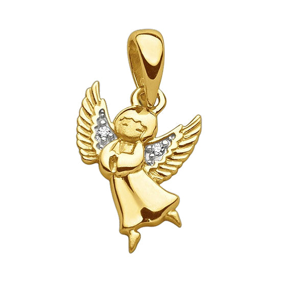 Stiller Beschützer Schutzengel 333 Gold Anhänger Taufe Geburt Geschenk