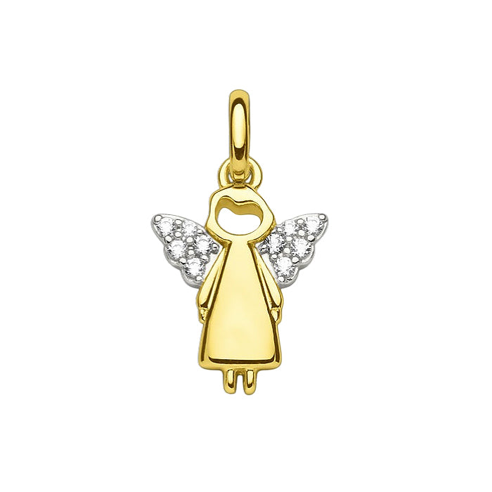 Sternenwächter Schutzengel 333 Gold Anhänger Seitenansicht modern Design