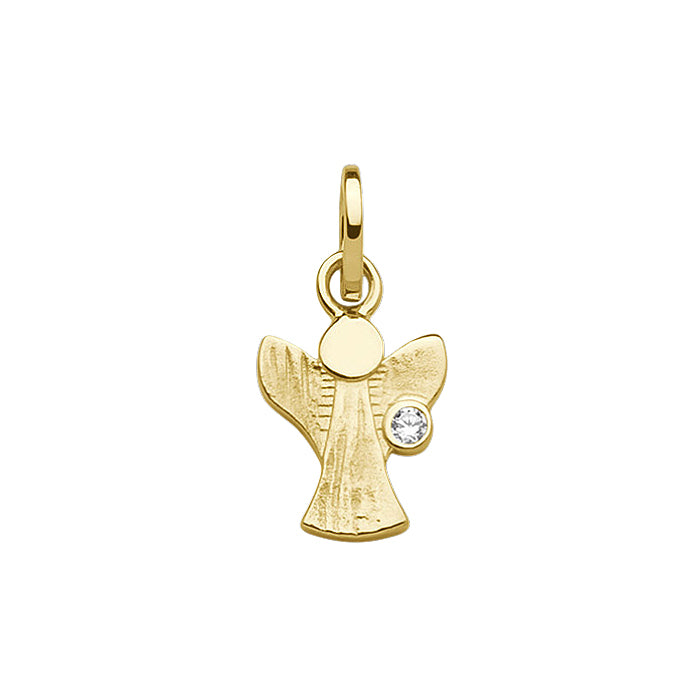 Treuer Gefährte Engel Anhänger 333 Gold klassisches Design Schutzengel