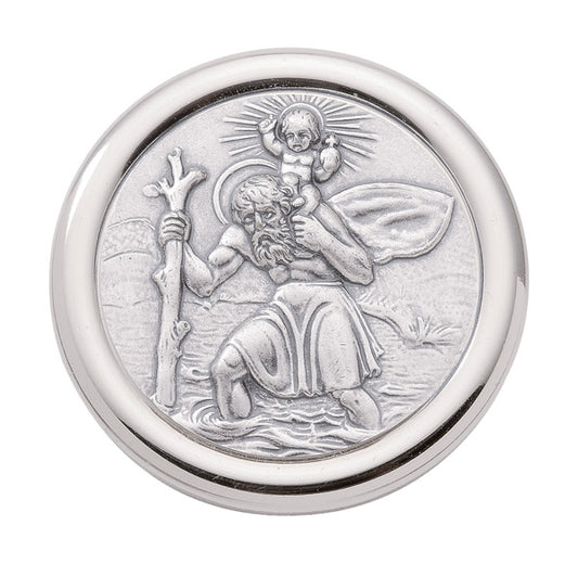 Christophorus Autoplakette aus Silber 925