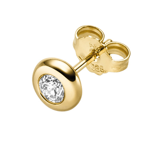 Zarge Ohrstecker aus Gold 585 mit Brillant