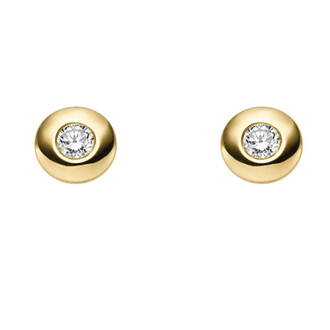 Zarge Ohrstecker aus Gold 585 mit Brillant