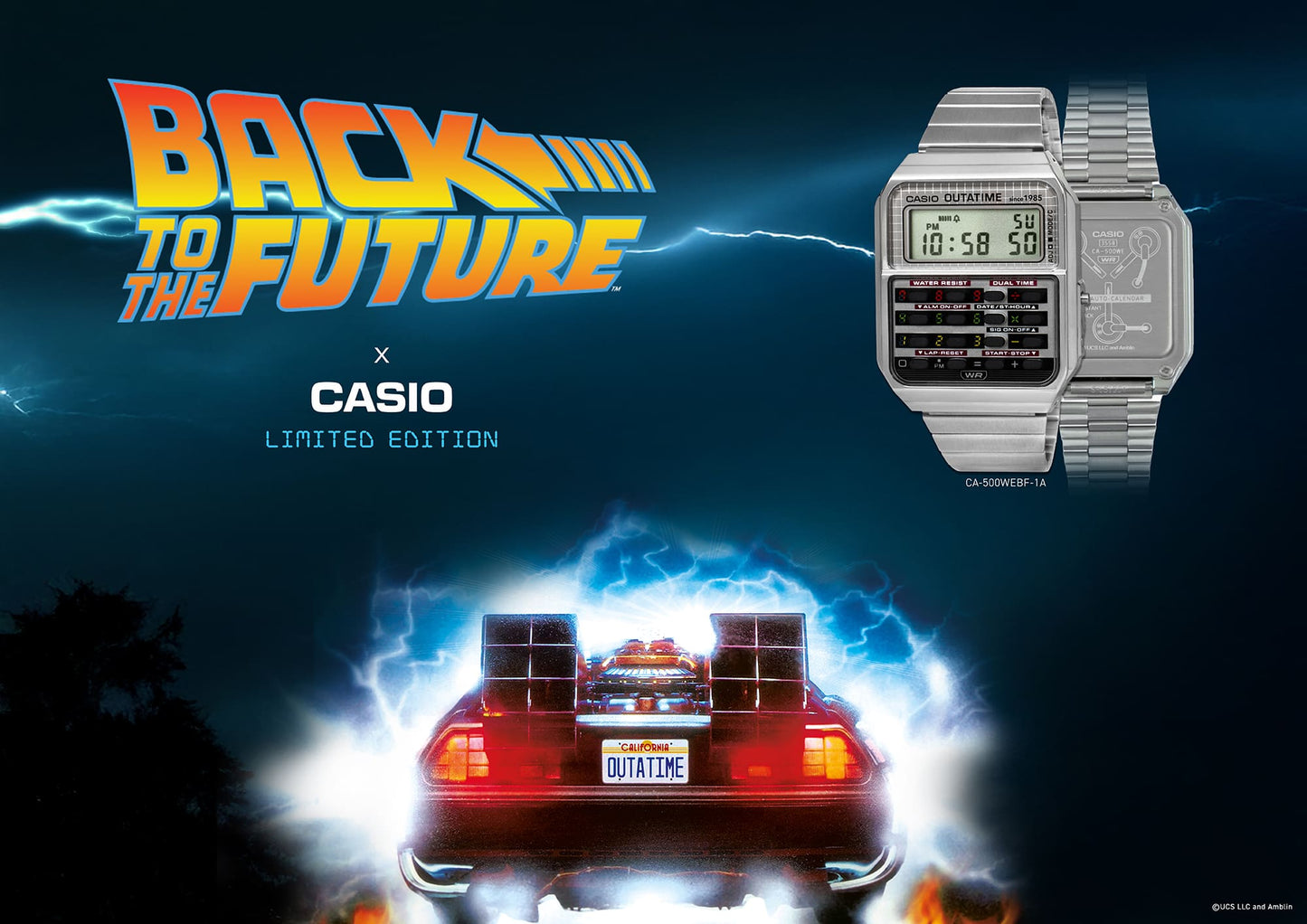 Casio CA-500 Back to the Future Kollektion 40 Jahre Jubiläum