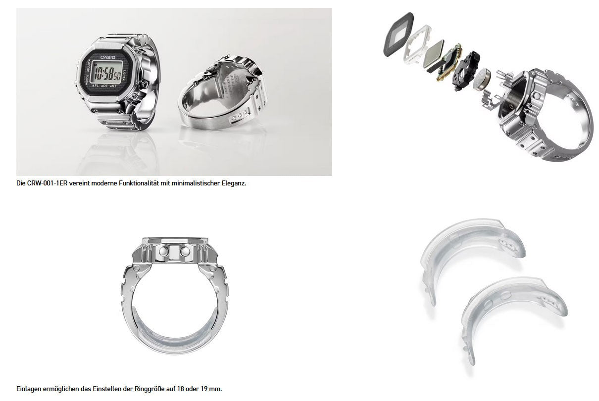 CASIO Ring Watch CRW-001-1ER FULLSET Verpackung Lieferumfang