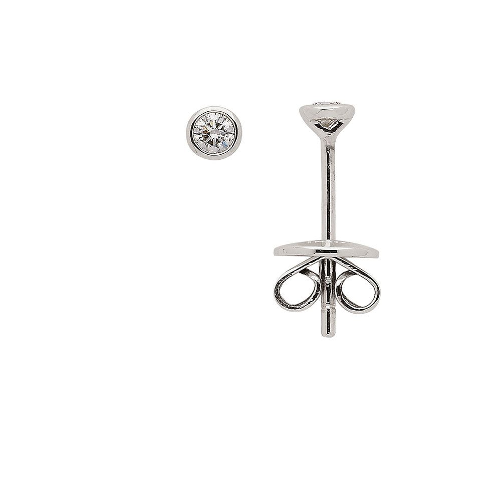 Diamant Ohrstecker Weissgold 585 0,10 Karat klein dezent