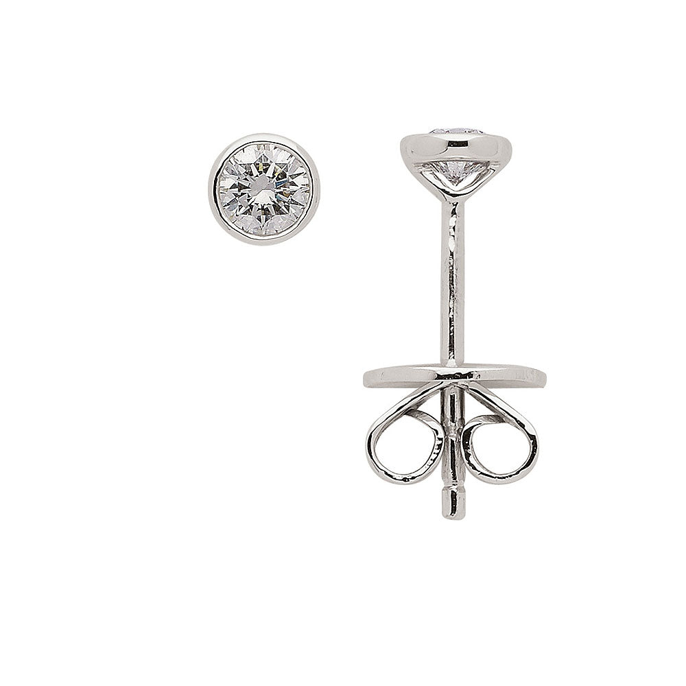 Diamant Ohrstecker Weissgold 585 0,20 Karat WSI Qualität