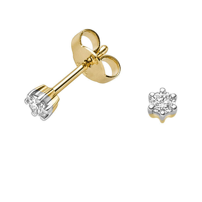 Diamant Ohrstecker aus Gold 585 mit 0,10 Karat Brillant