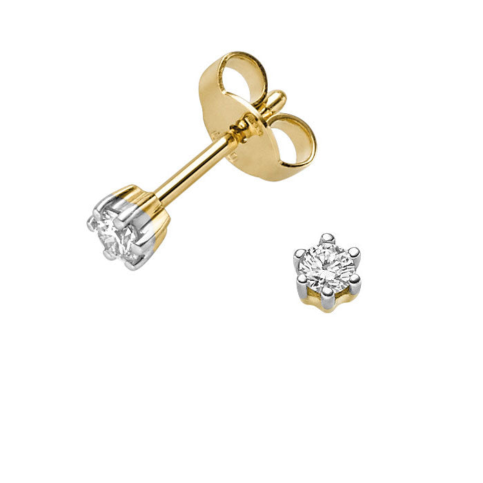 Diamant Ohrstecker aus Gold 585 mit 0,15 Karat Brillant