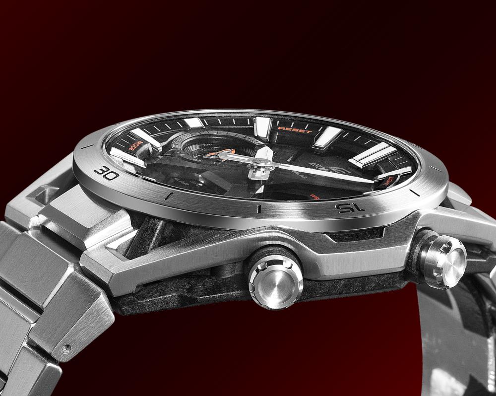 Casio Edifice ECB-2300 SOSPENSIONE Bluetooth Solar Chronograph Edelstahl Herrenuhr