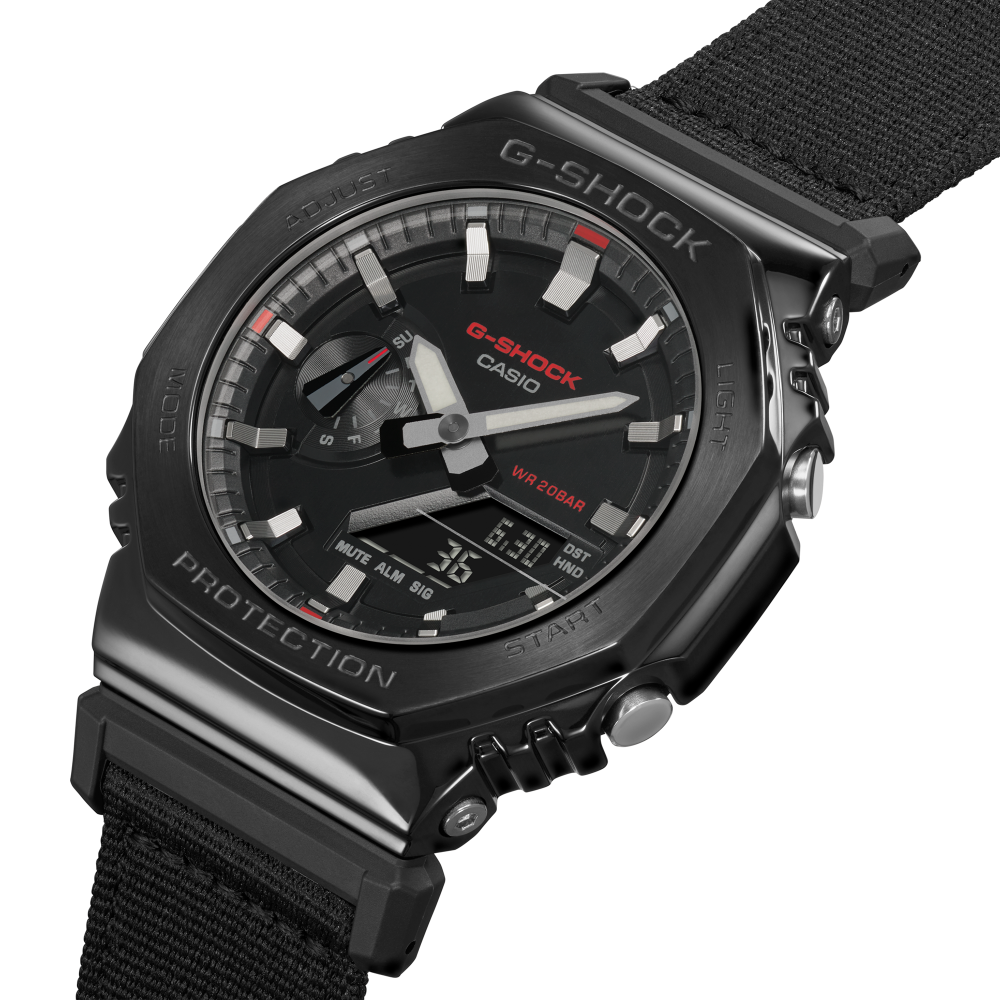 Casio G-Shock GM-2100 Serie Metal Covered Analog-Digital Edelstahl Herrenuhr