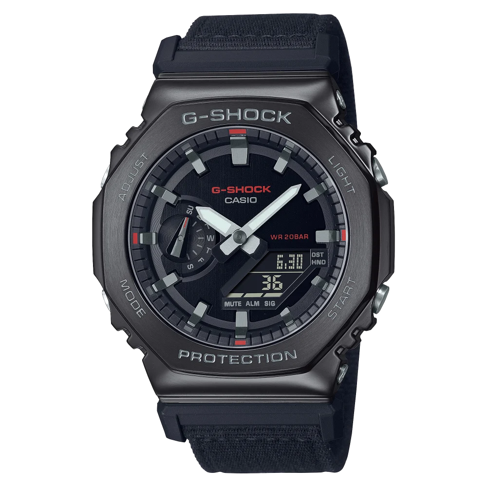 Casio G-Shock GM-2100 Serie Metal Covered Analog-Digital Edelstahl Herrenuhr