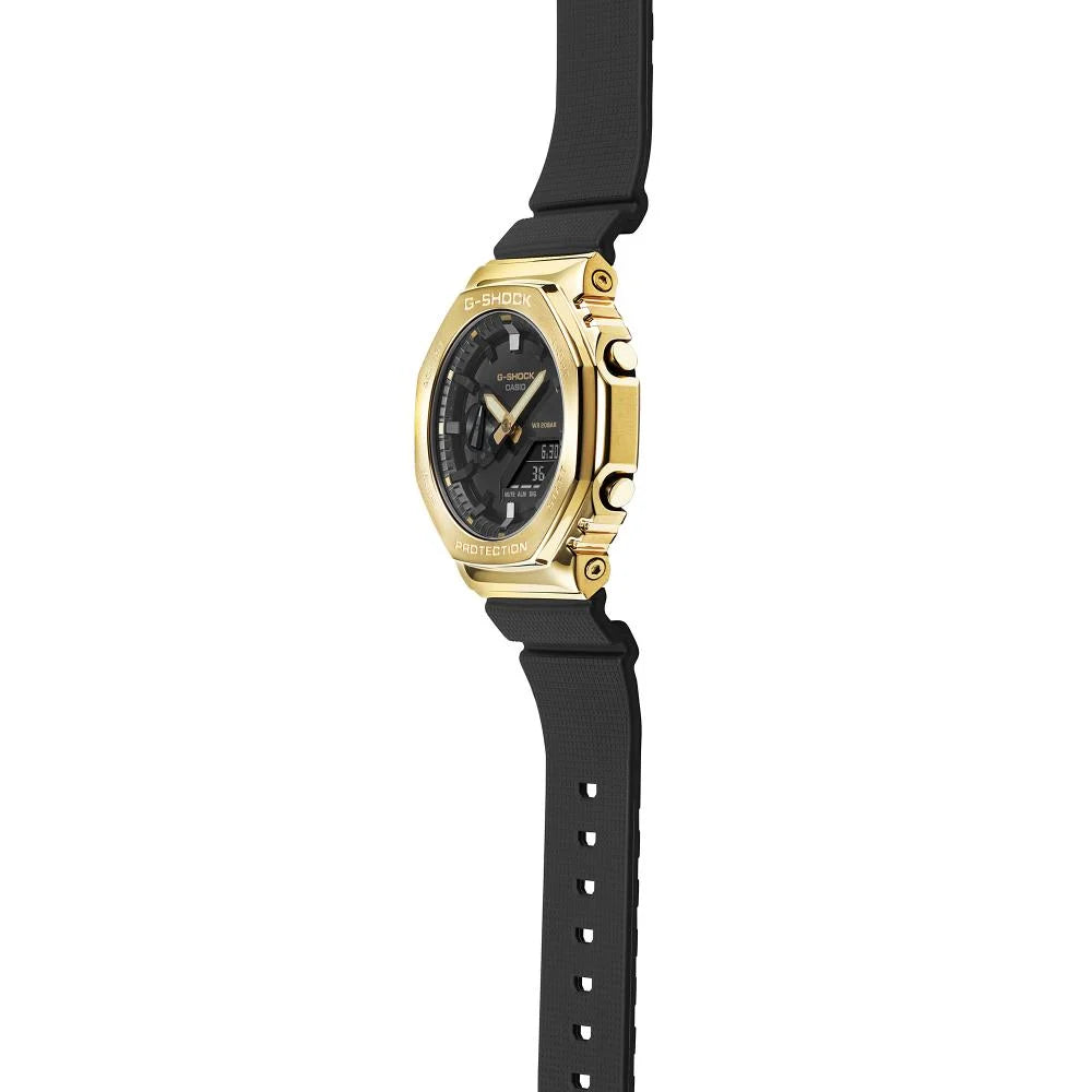 Casio G-Shock GM-2100 Serie Metal Covered Analog-Digital Edelstahl Herrenuhr