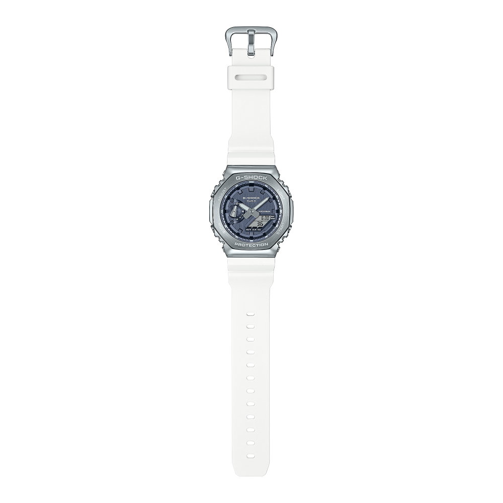 Casio G-Shock GM-2100 Serie Metal Covered Analog-Digital Edelstahl Herrenuhr