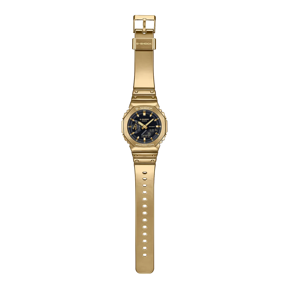 Casio G-Shock GM-2100 Serie Metal Covered Analog-Digital Edelstahl Herrenuhr