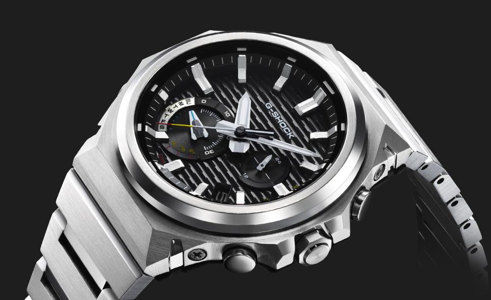 Casio G-Shock Serie GST-B1000D Solar Bluetooth Edelstahl Analog Herrenuhr Carbon Core