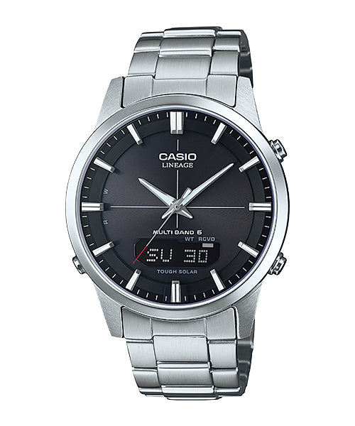 Casio Titan Edelstahl Funkuhr Serie LCW-M170 Funk-Solar Herren Armbanduhr