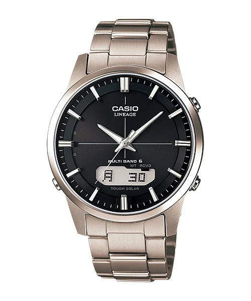 Casio Titan Edelstahl Funkuhr Serie LCW-M170 Funk-Solar Herren Armbanduhr