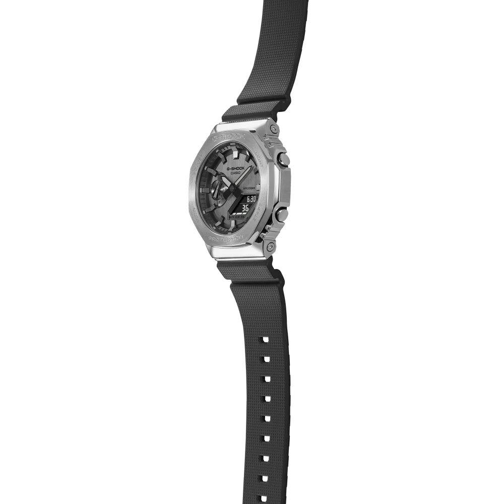 Casio G-Shock GM-2100 Serie Metal Covered Analog-Digital Edelstahl Herrenuhr
