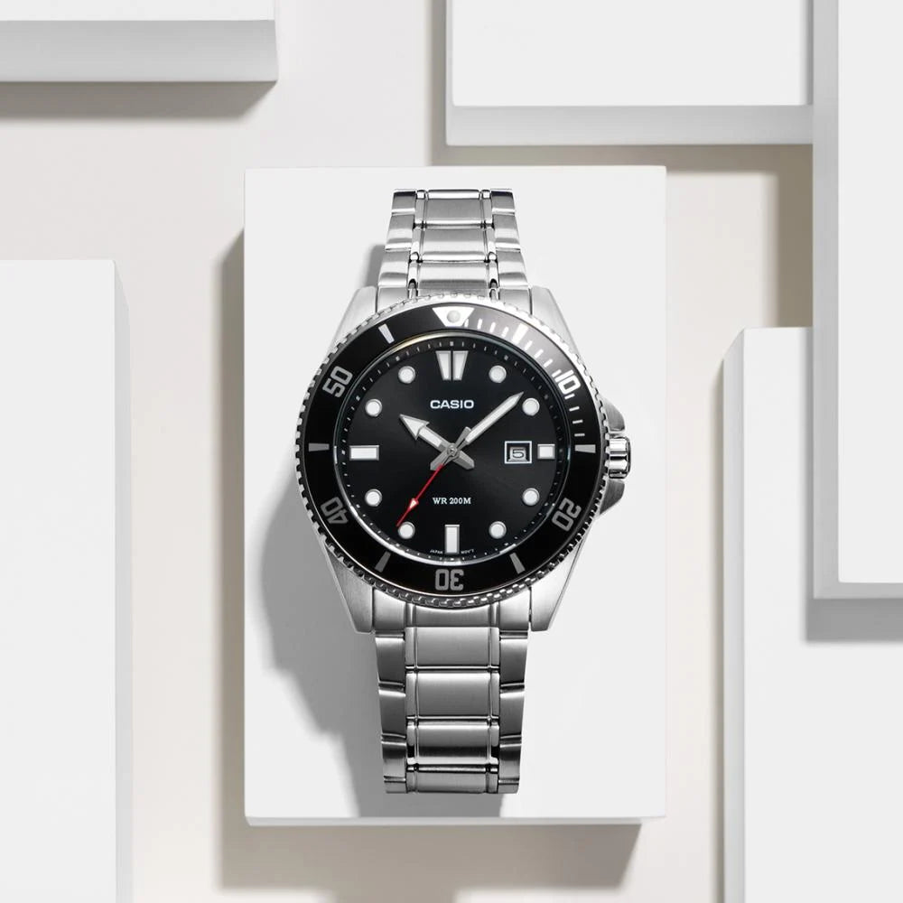Casio MDV-107 Taucheruhr 200m Wasserdicht Edelstahl Herrenuhr