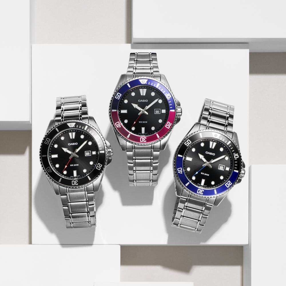 Casio MDV-107 Taucheruhr 200m Wasserdicht Edelstahl Herrenuhr
