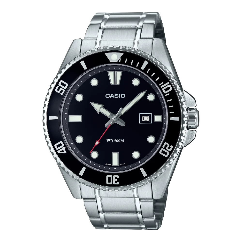 Casio MDV-107 Taucheruhr 200m Wasserdicht Edelstahl Herrenuhr