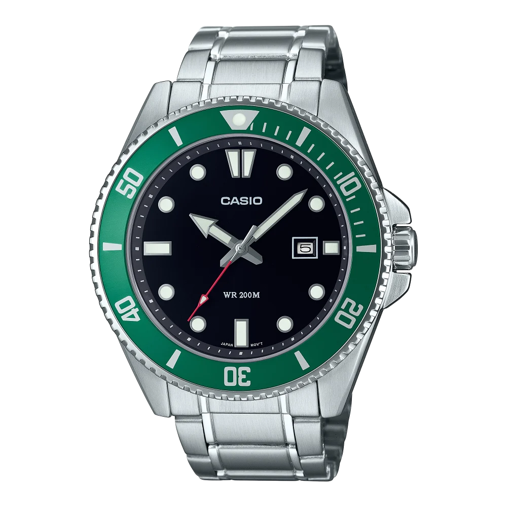Casio MDV-107 Taucheruhr 200m Wasserdicht Edelstahl Herrenuhr