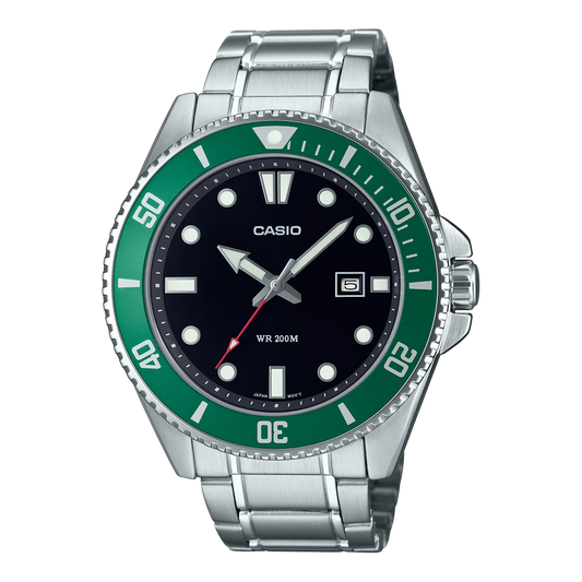 Casio MDV-107 Taucheruhr 200m Wasserdicht Edelstahl Herrenuhr