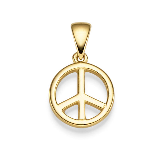 Peace Anhänger in Gold 585