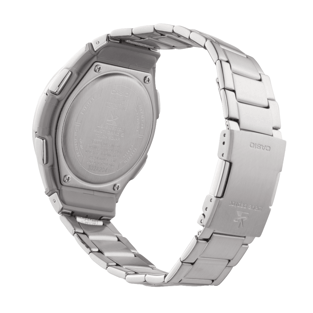 Casio Titan Edelstahl Funkuhr Serie WVA-M650 Funk-Solar Herren Armbanduhr