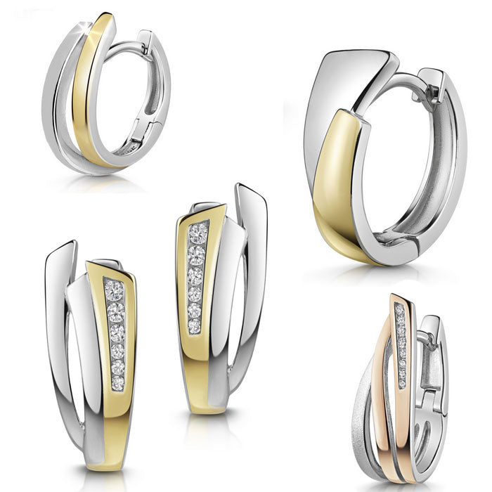 Bicolor Creolen aus Silber – Ausgefallene Designs entdecken