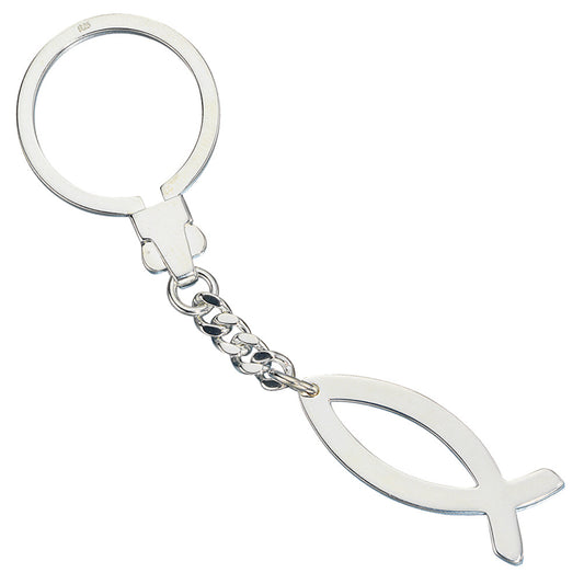 Fisch Anhänger Silber 925 Schlüsselanhänger Ichthys