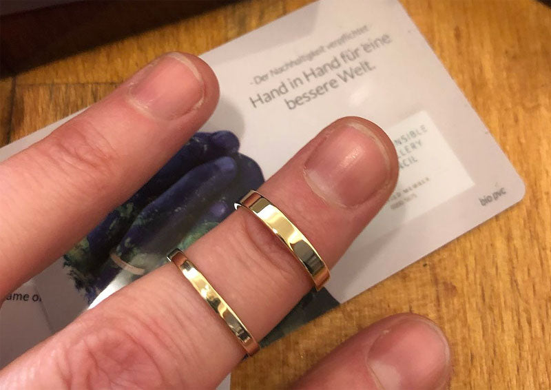 Universal Goldring Herren Ring minimalistischer Trauring Damen Ehering Vorsteckring in Gold 333 585