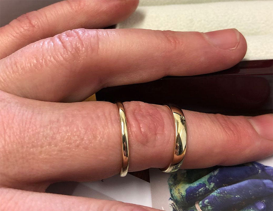 Universal Goldring Herren Ring minimalistischer Trauring Damen Ehering Vorsteckring in Gold 333 585
