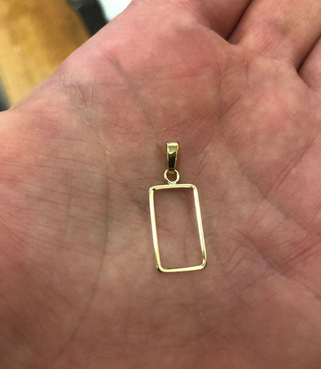 Goldbarren Fassung aus Gold 585 passend für Degussa Barren
