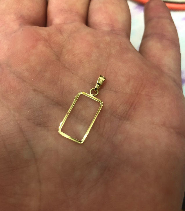 Goldbarren Fassung aus Gold 585 passend für Degussa Barren
