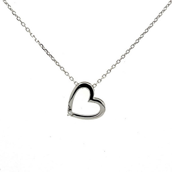 Collier mit Herz Halskette 585 Diamant