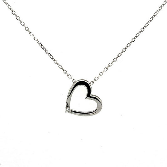 Collier mit Herz Halskette 585 Diamant