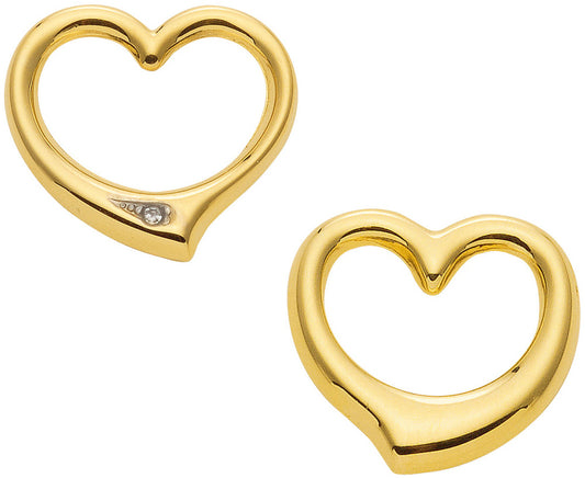 Swingheart Herz Kettenanhänger Gold 333/585 – Gleiter ohne Öse