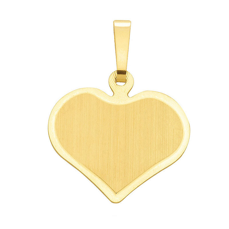 Herzanhänger Gold Gravur personalisiert Made in Germany