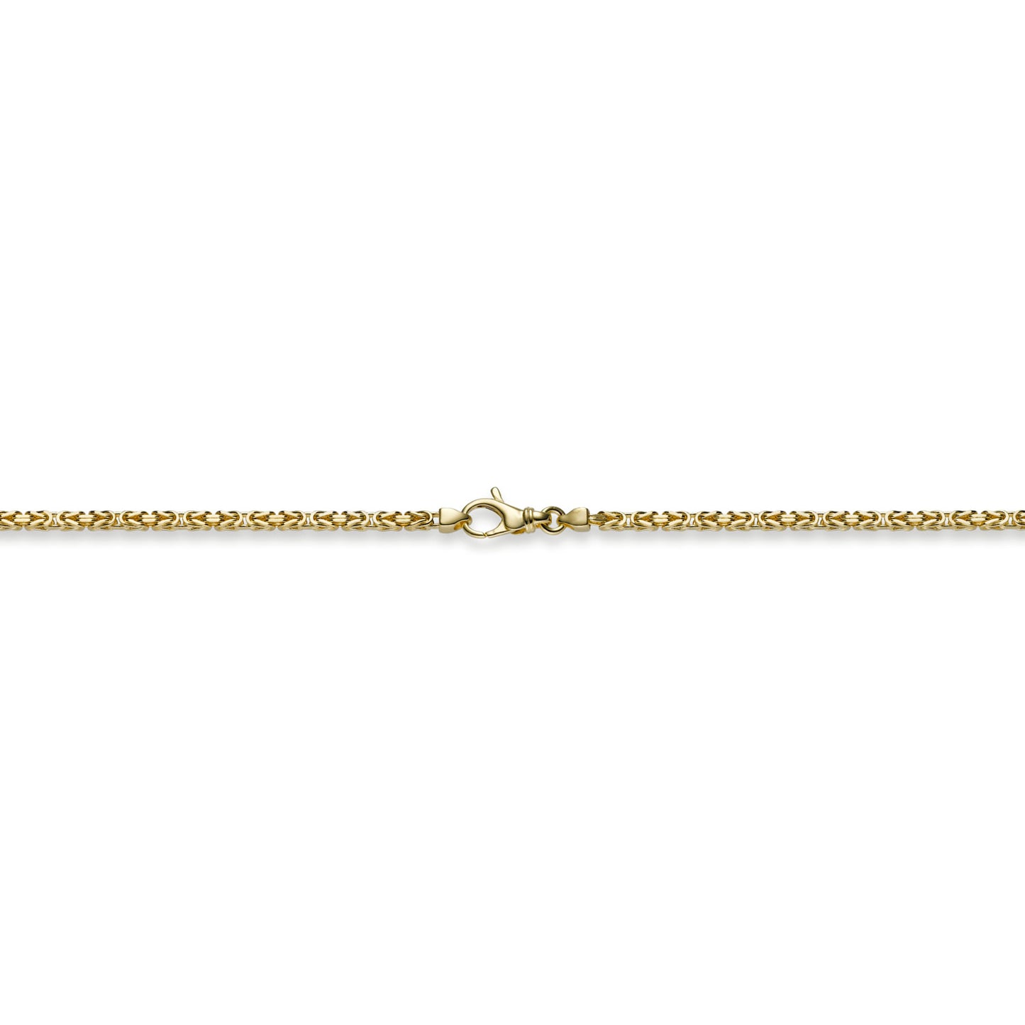 Königskette 2,5 mm 585 Gelbgold 45 cm mit Karabinerverschluss