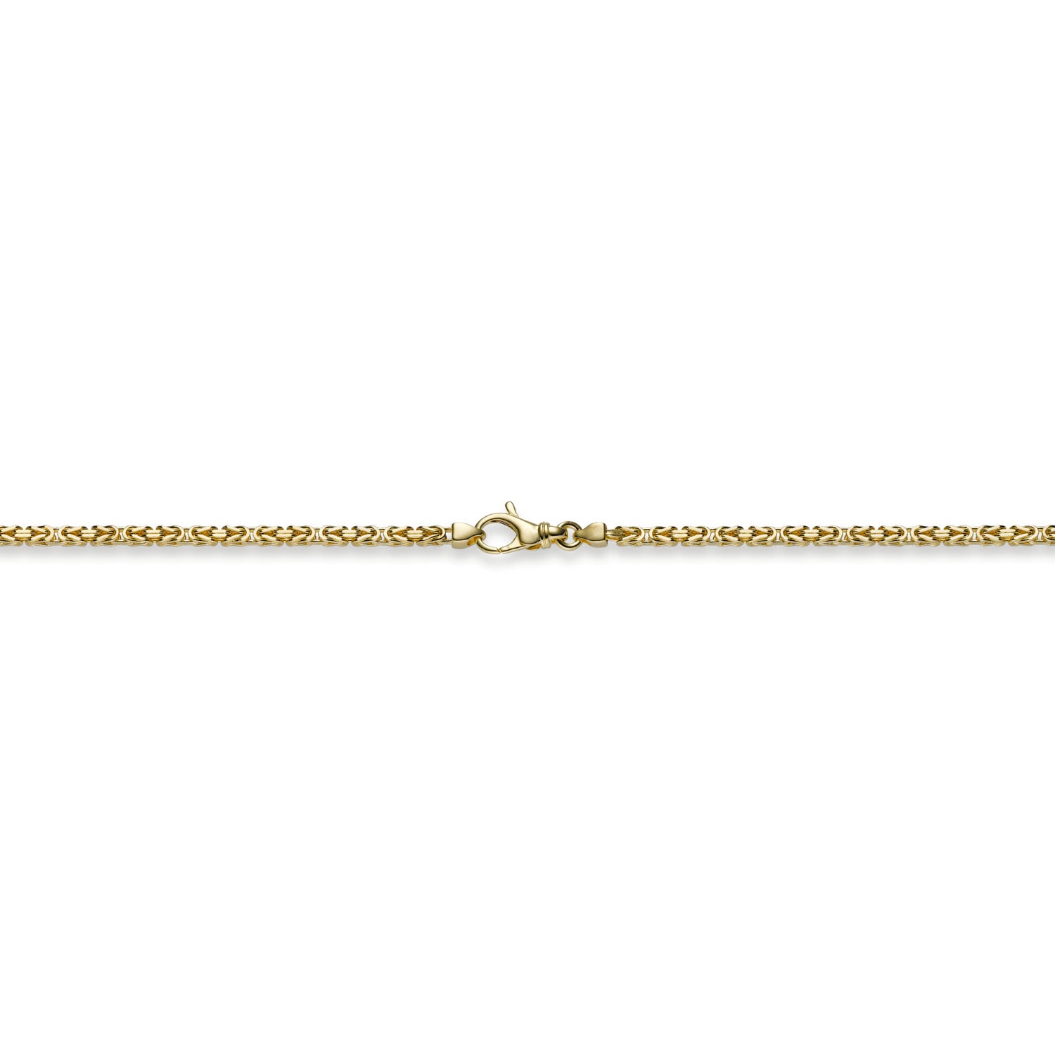 Königskette 2,5 mm 585 Gelbgold 45 cm mit Karabinerverschluss