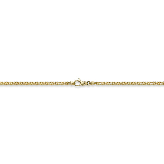 Königskette 2,5 mm 585 Gelbgold 45 cm mit Karabinerverschluss