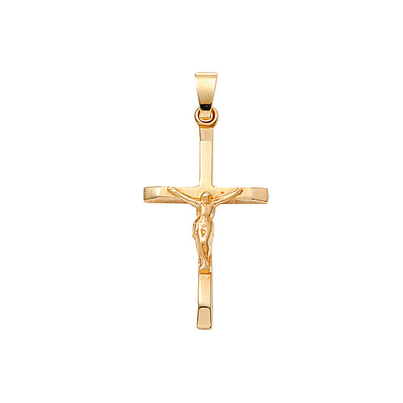 Korpus Kreuz Anhänger aus 585 Gold - Detailansicht des klassischen Christus Anhängersssischen