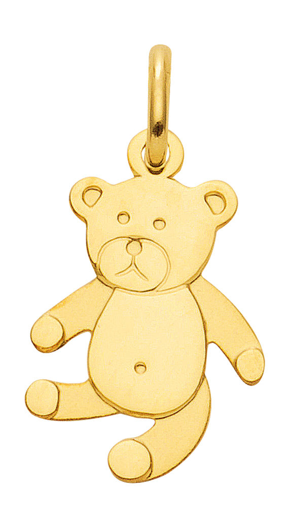 Teddy Anhänger 925 Silber & Gold – Niedlicher Bär Kettenanhänger