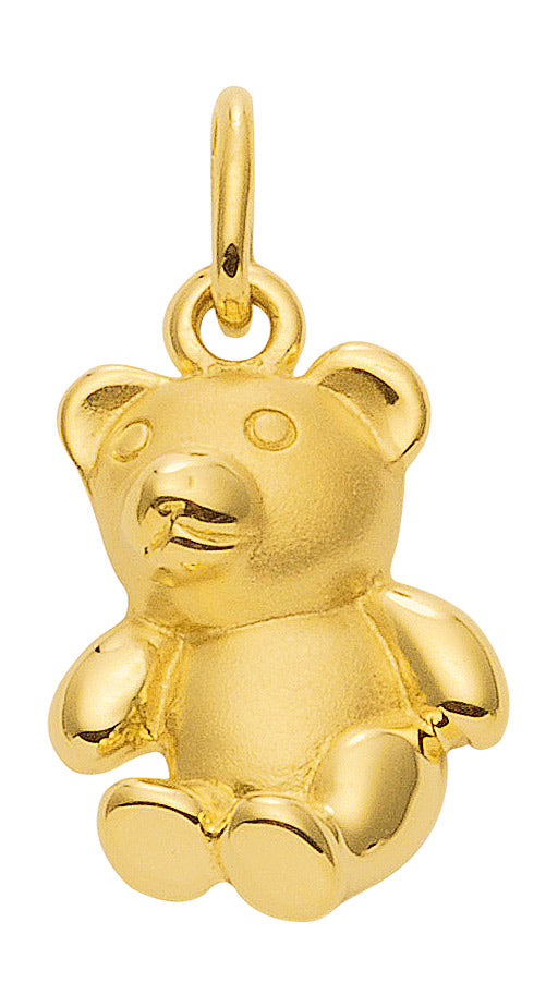 Teddy Anhänger 925 Silber & Gold – Niedlicher Bär Kettenanhänger